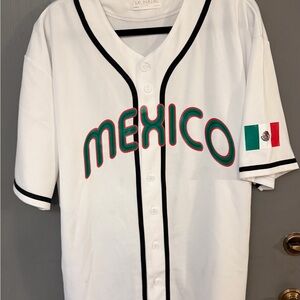 Mexico White Baseball Jersey Shirt